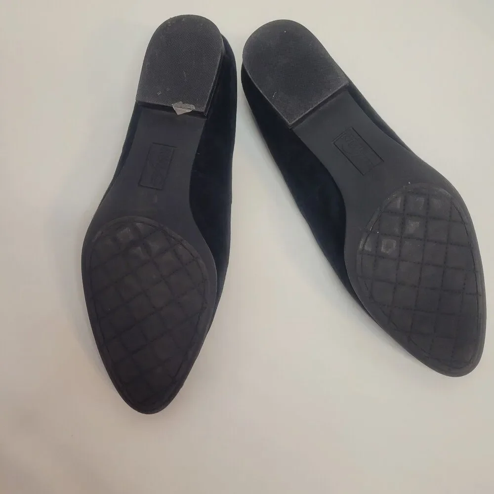Alfani Black Flats with Leopard Print